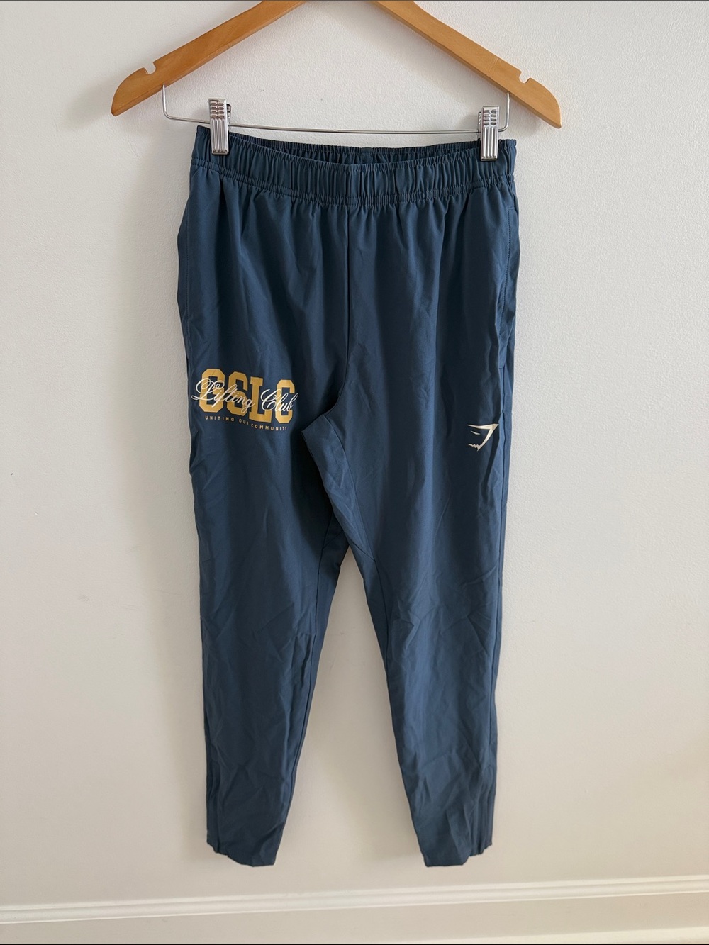Gymshark Kids Dark Navy Joggers with Gold Accents